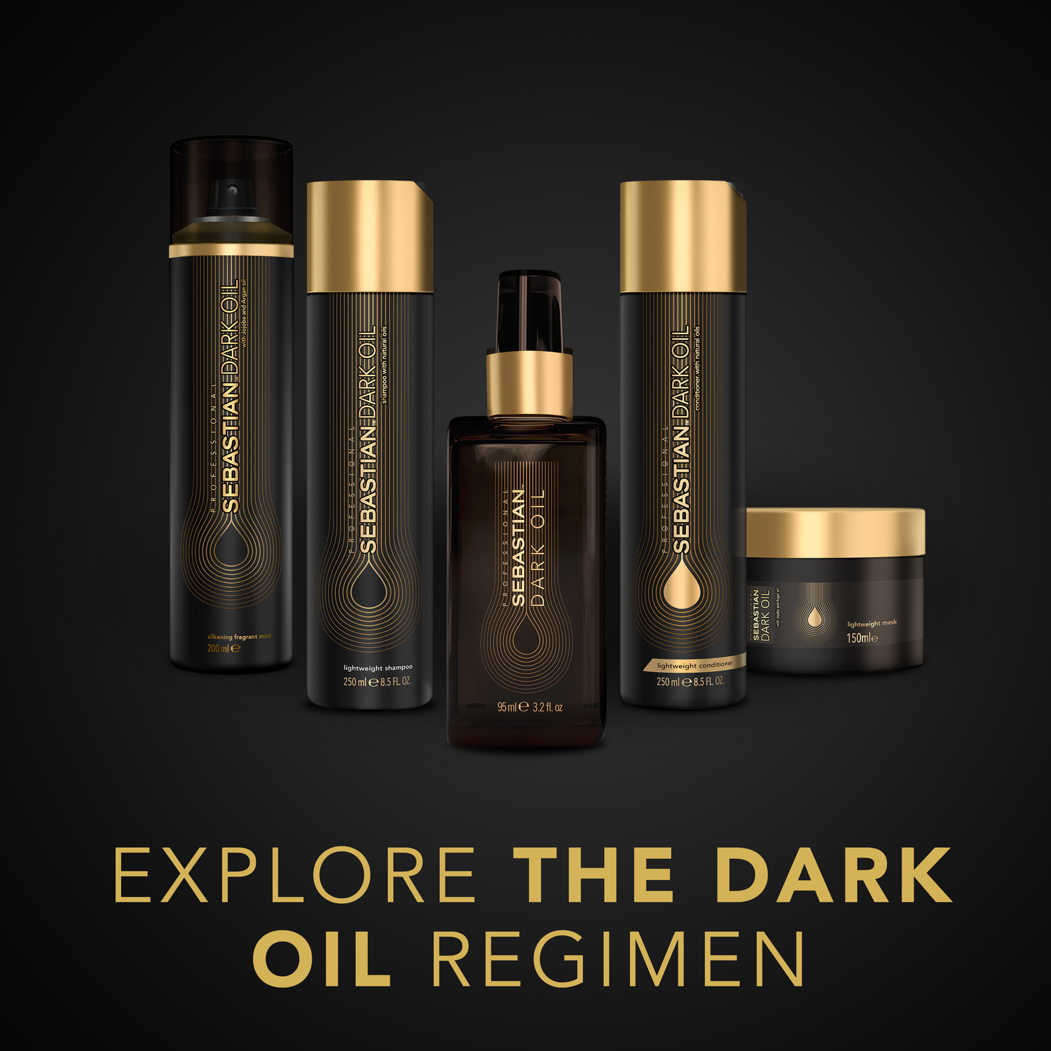 Sebastian Professional Dark Oil Lightweight Shampoo - 250 ml - INCI Beauty